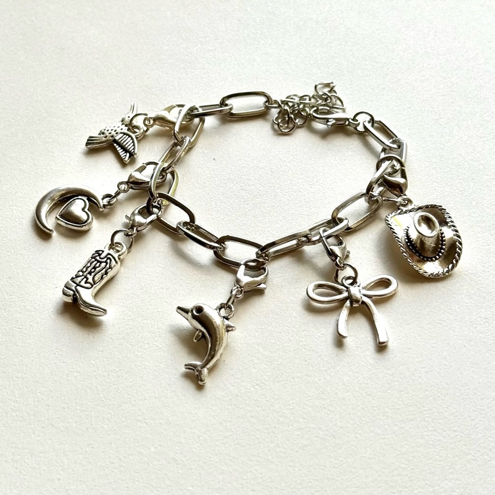 Handmade y2k Style Charm Bracelet / Coastal Cowgirl / Western / Ocean